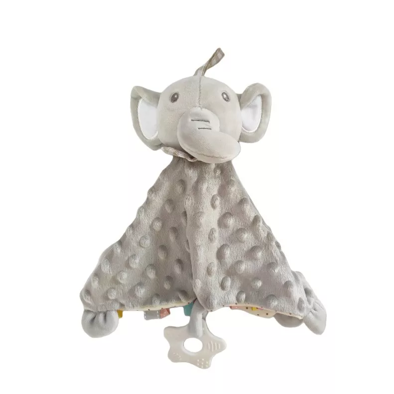 Bréagán Babaí Plush Comforter Teether Eilifint